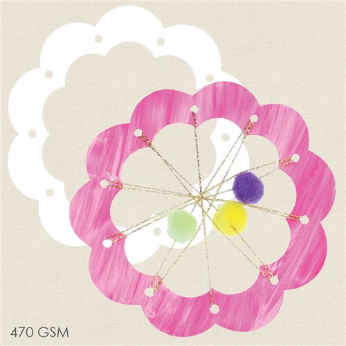 Cardboard Weaving Flowers - White - Pack of 20