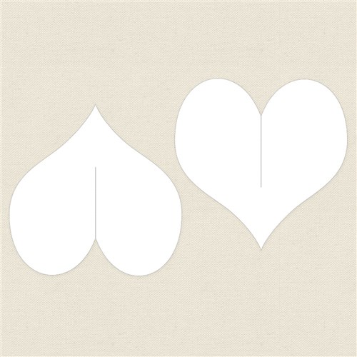 Cardboard 3D Hearts - White - Pack of  20