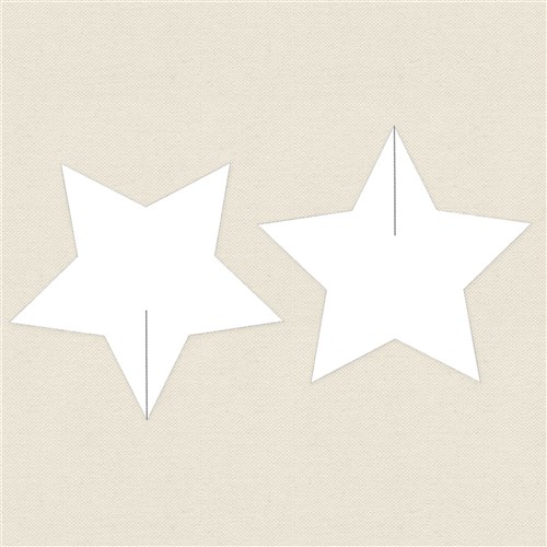 Cardboard 3D Stars - White - Pack of 20