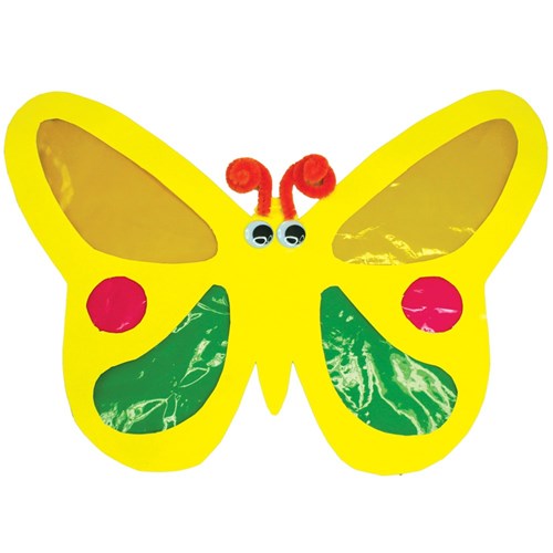 Cardboard Butterfly Cutouts - White - Pack of 20