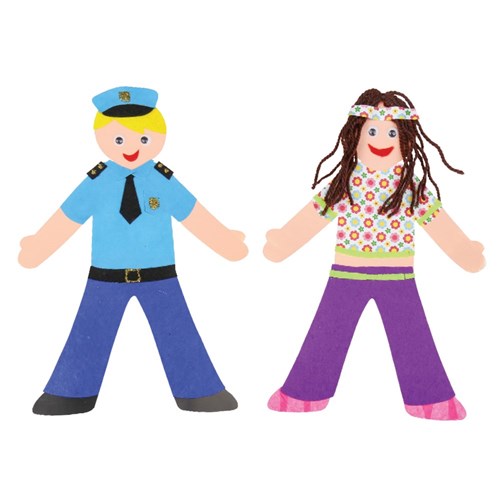 Cardboard Dolls - White - Pack of 20