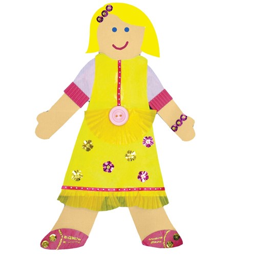 Cardboard Dolls - White - Pack of 20