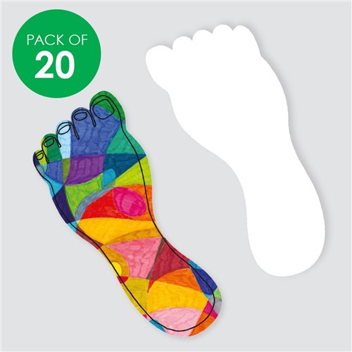 Cardboard Feet - White - Pack of 20