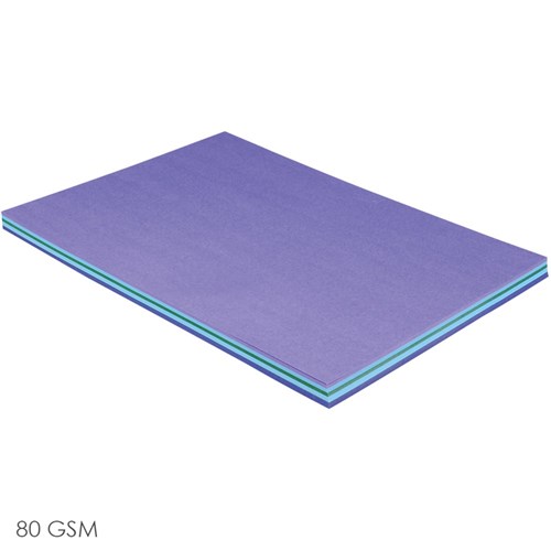 Coloured Paper - Cool Colours - Pack of 100