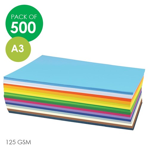 Rainbow Cover Paper Assorted - A3 - Pack of 500