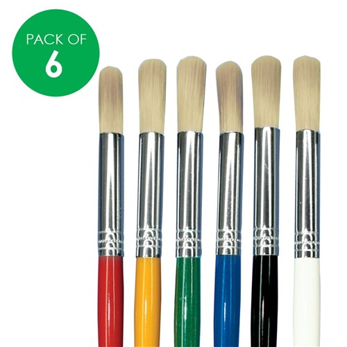 Nylon Paint Brushes - Pack of 6