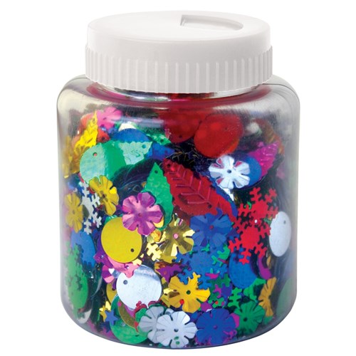 Sequins - Assorted - 100g Tub