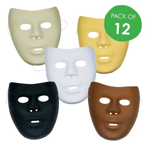 Face Masks - Coloured - Pack of 12