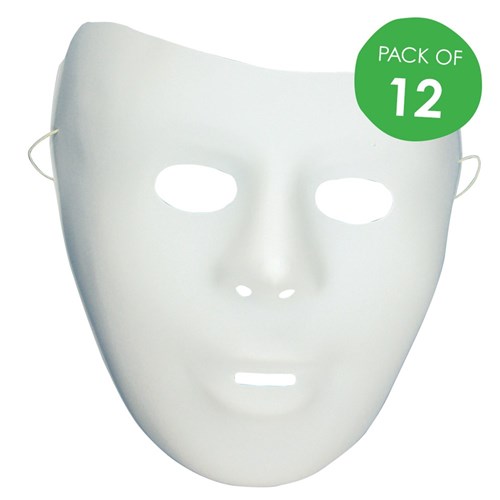Face Masks - White - Pack of 12