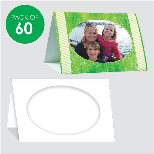 Cardboard Photo Greeting Cards - White - Pack of 60