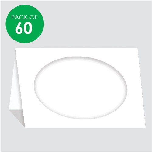 Cardboard Photo Greeting Cards - White - Pack of 60