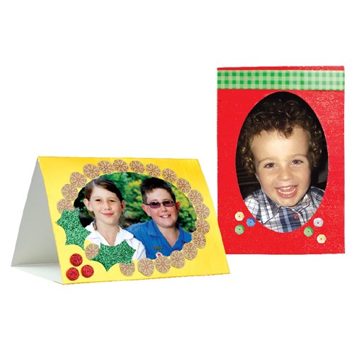 Cardboard Photo Greeting Cards - White - Pack of 60