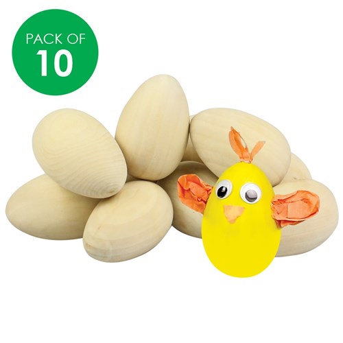 Eggs - Wooden - Pack of 10