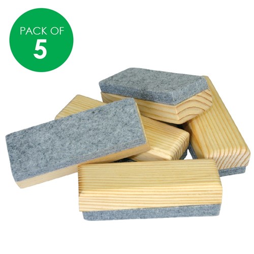 Chalk Dusters - Wooden - Pack of 5