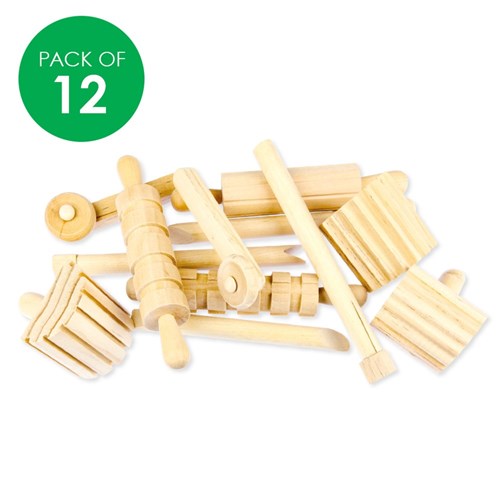 Dough Tool Set - Wooden - Pack of 12