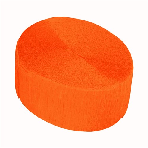 Crepe Streamer - Orange - 24 Metres