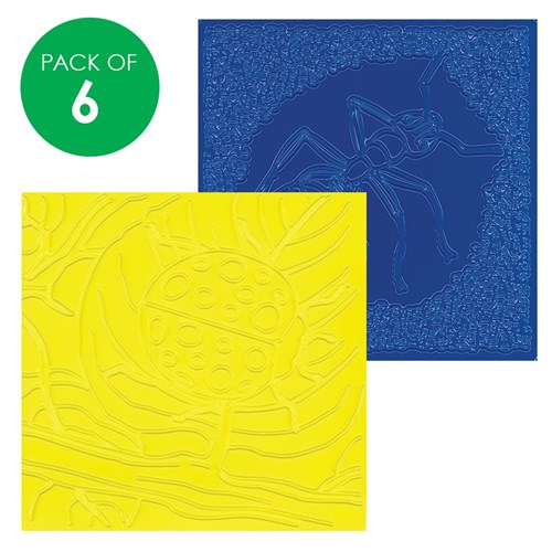 Bug Rubbing Plates - Pack of 6