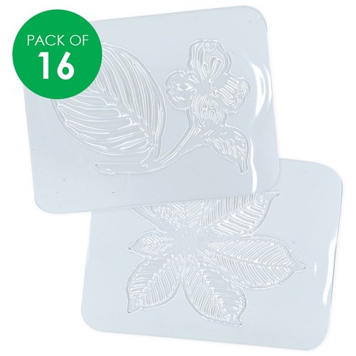 Leaf Rubbing Plates - Pack of 16