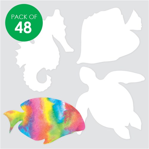 Colour Diffusing Sealife Shapes - Pack of 48