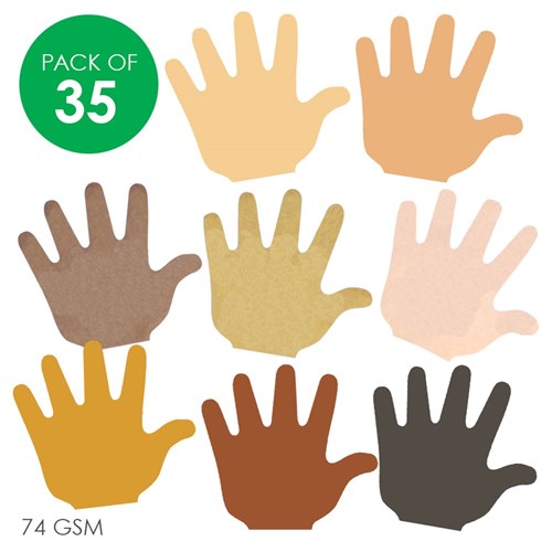 Paper Hands - Multicultural - Pack of 35