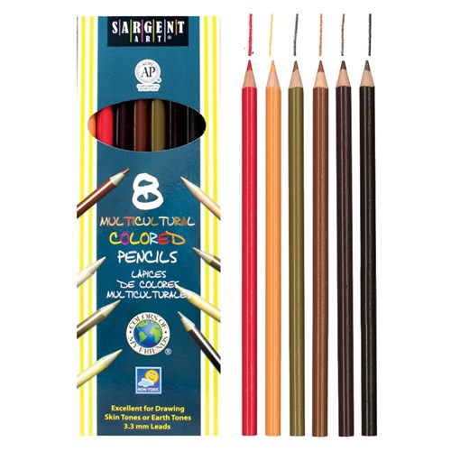 Sargent Art Colors of My  Friends Multicultural Pencils - Pack 8