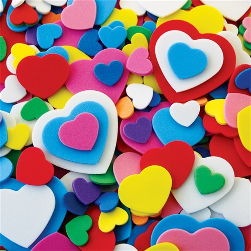 Foam Hearts - Pack of 300