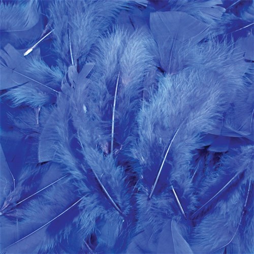 Turkey Feathers - Blue - Pack of 150