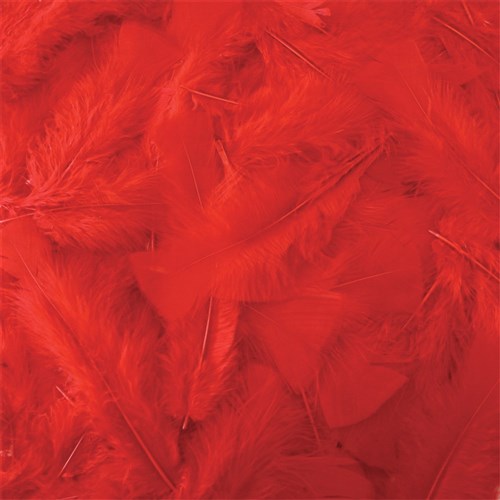 Turkey Feathers - Red - Pack of 150