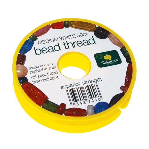 Bead Thread - White - 30 Metres