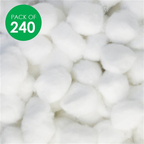 Cotton Balls - White - Pack of 240