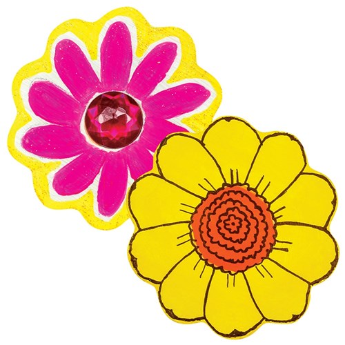 Wooden Flower Shapes - Pack of 20
