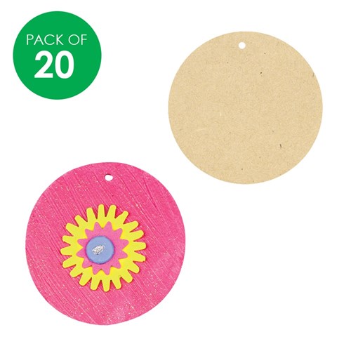 Wooden Circle Shapes - Pack of 20