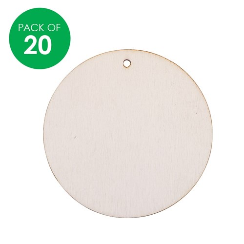 Wooden Circle Shapes - Pack of 20