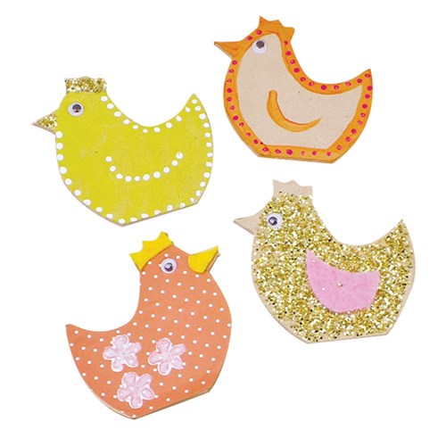 Wooden Chick Shape - Pack of 20