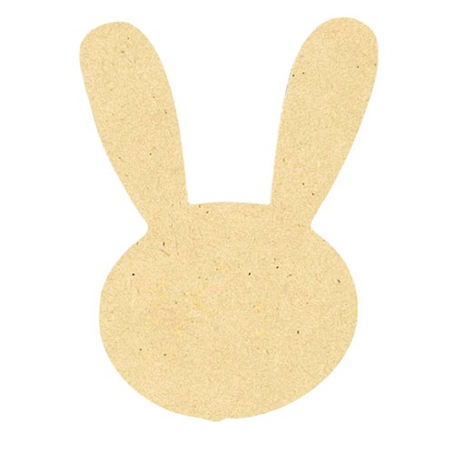 Wooden Bunny Face Shape - Pack of 20