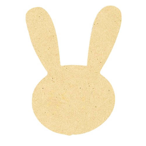 Wooden Bunny Face Shape - Pack of 20