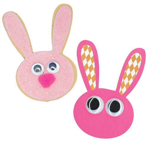 Wooden Bunny Face Shape - Pack of 20