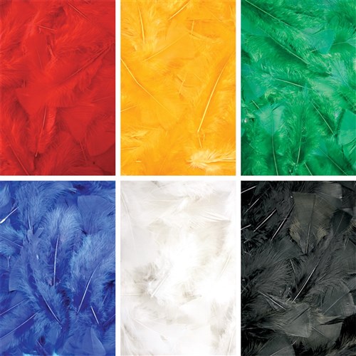 Turkey Feathers - Assorted - Set of 6 Colours