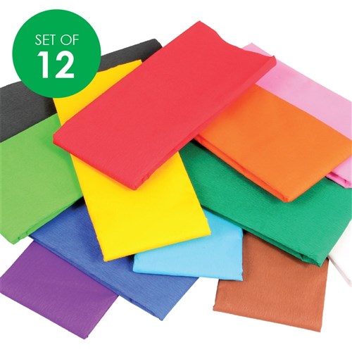 Crepe Paper - Assorted - Set of 12 Colours