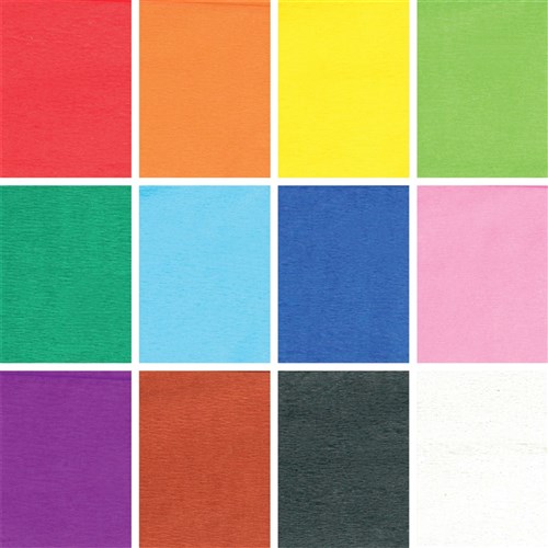 Crepe Paper - Assorted - Set of 12 Colours