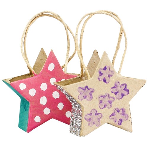 Papier Mache Bag - Star