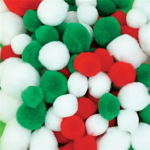 Christmas Pom Poms - Pack of 150