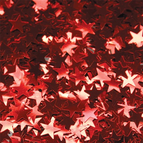 Glitter Star Sequins - Red - 25g Pack
