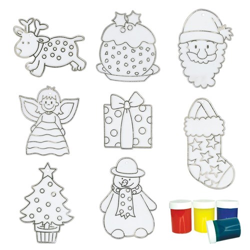 Christmas Suncatcher Ornaments - Pack of 24