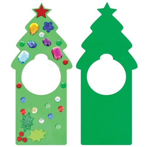 Christmas Tree Foam Door Hangers - Pack of 25