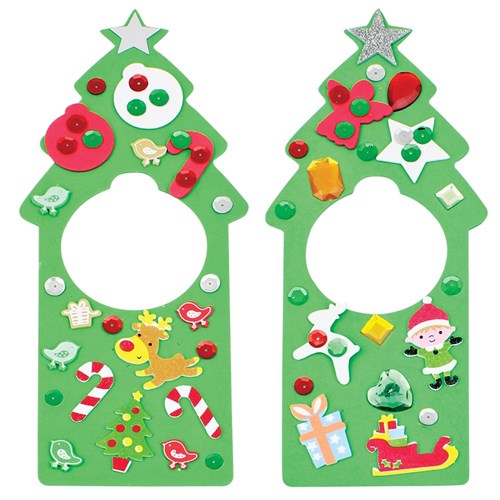 Christmas Tree Foam Door Hangers - Pack of 25