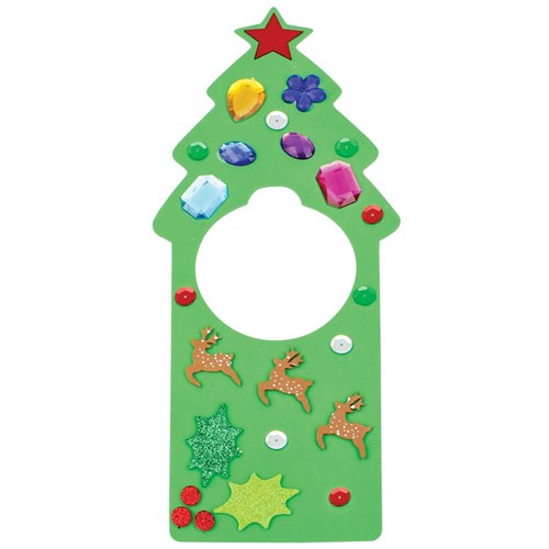 Christmas Tree Foam Door Hangers - Pack of 25