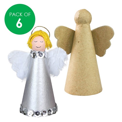 Papier Mache Angels - Pack of 6