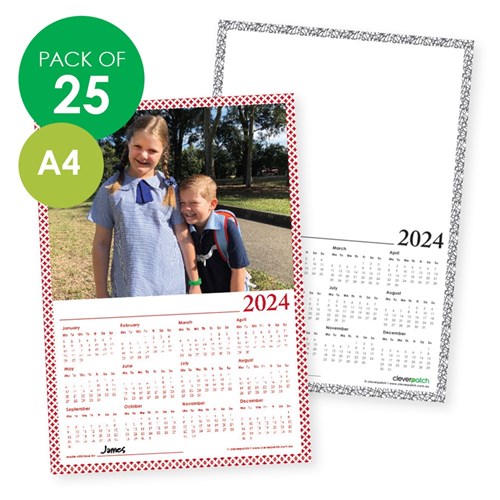 Calendar Blanks - A4 - Pack of 25