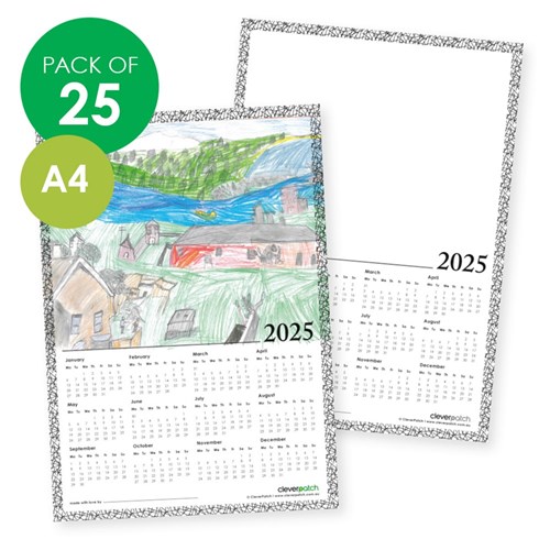 Calendar Blanks A4 Pack Of 25 Christmas Craft Paper Activities